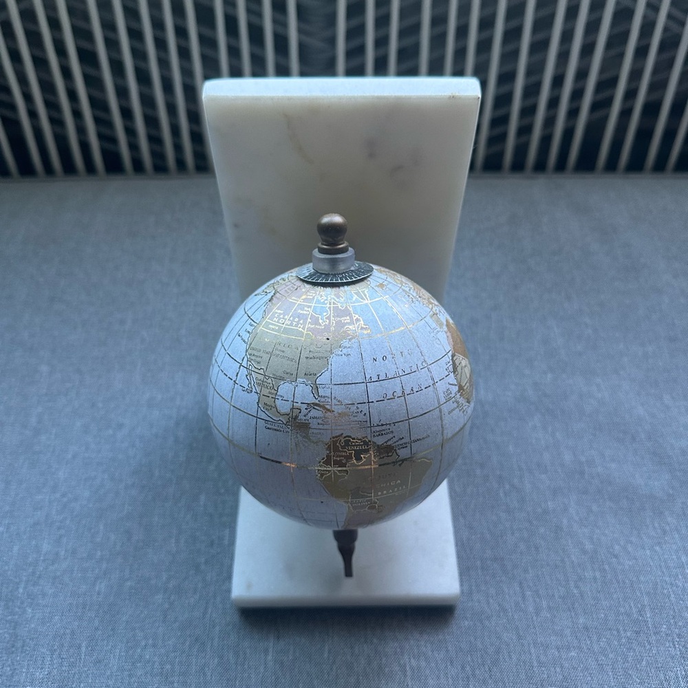 Marshalls Blue and Gold Globe Bookend